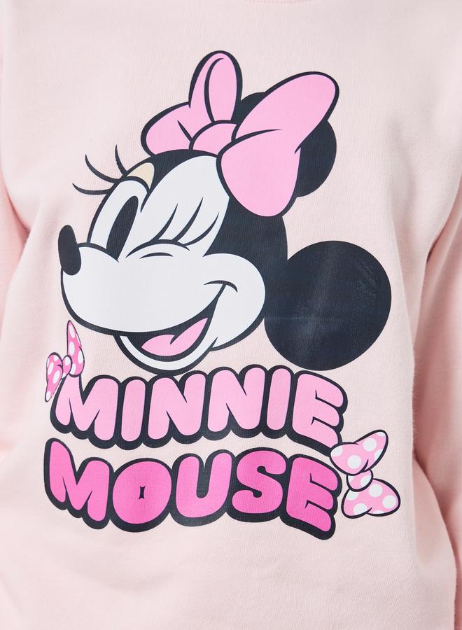 Styli Girls Cotton Minnie Mouse Graphic Sweatshirt - Image 3